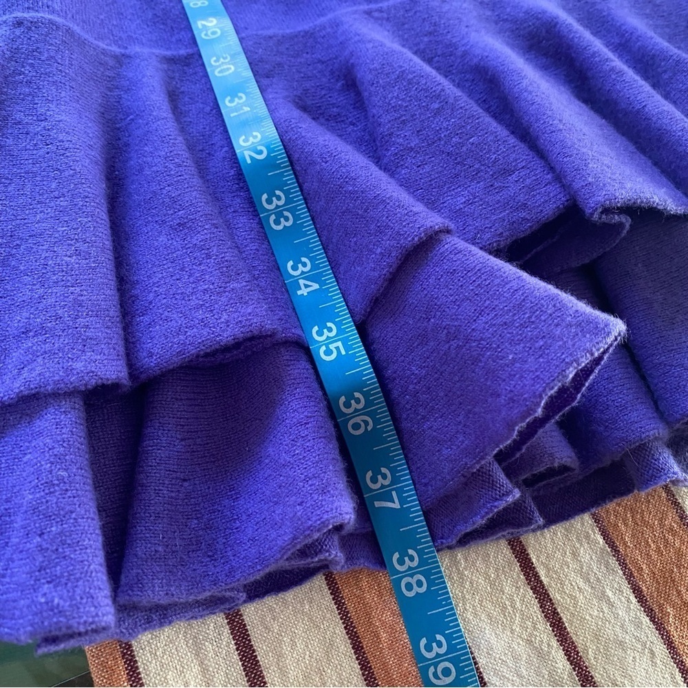 Autumn Cashmere Purple Flounced Ruffle Hem Sleeveless Cashmere Dress Medium - Picture 12 of 13